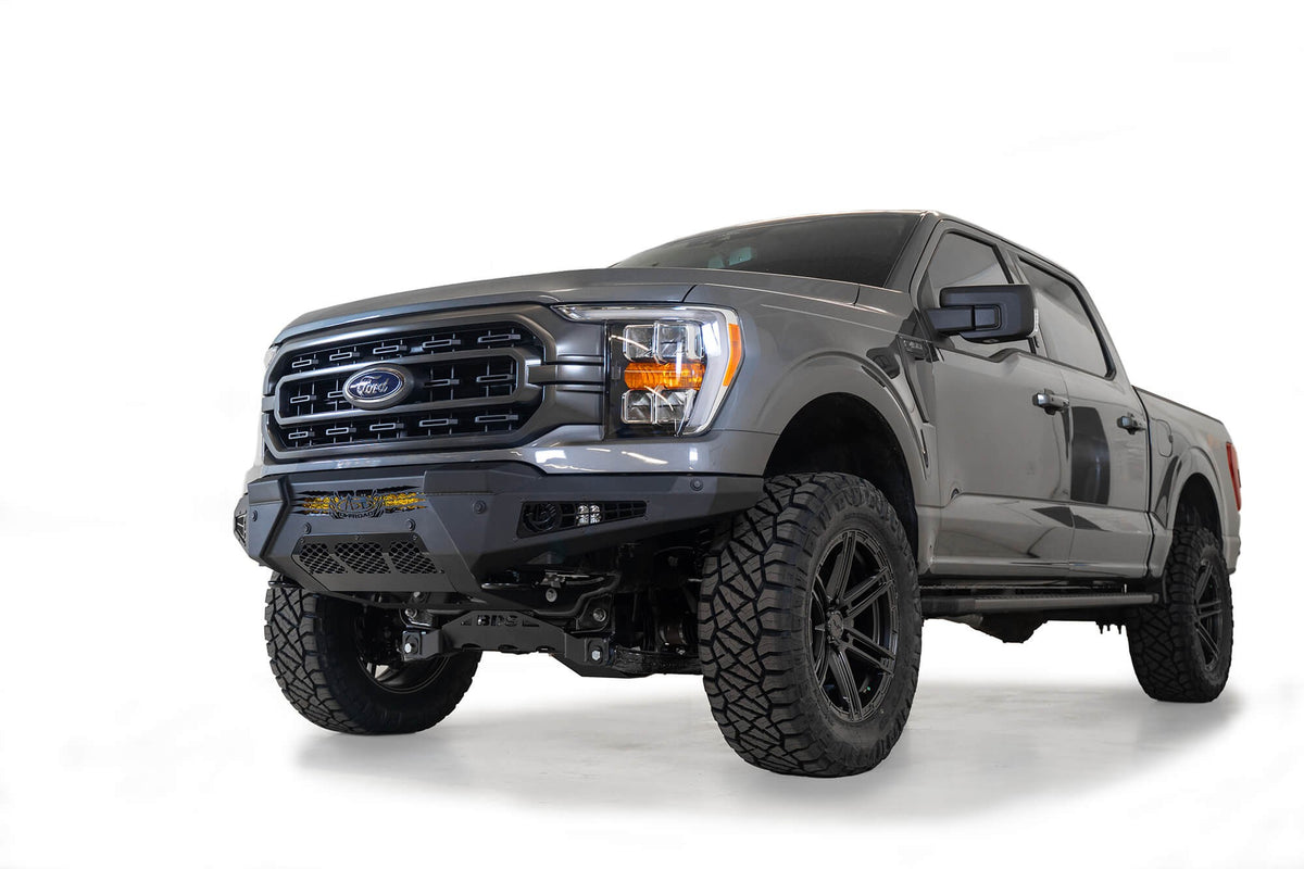 2021-2025 Ford F-150 HoneyBadger Front Bumper With Top Hoop Addictive Desert Designs
