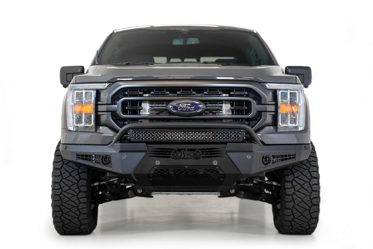 2021-2025 Ford F-150 HoneyBadger Front Bumper With Top Hoop Addictive Desert Designs