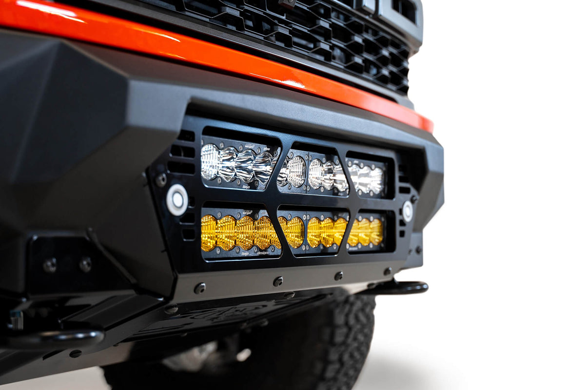 2021+ Ford Raptor Bomber Front Bumper Mounts for two 20 Inch Light Bars Addictive Desert Designs