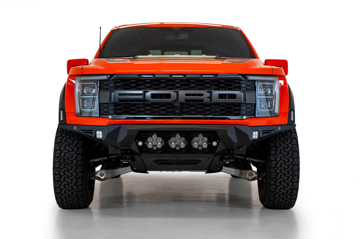 2021+ Ford Raptor Bomber Front Bumper Mounts for 3 Baja Designs LP6 Round Lights Addictive Desert Designs