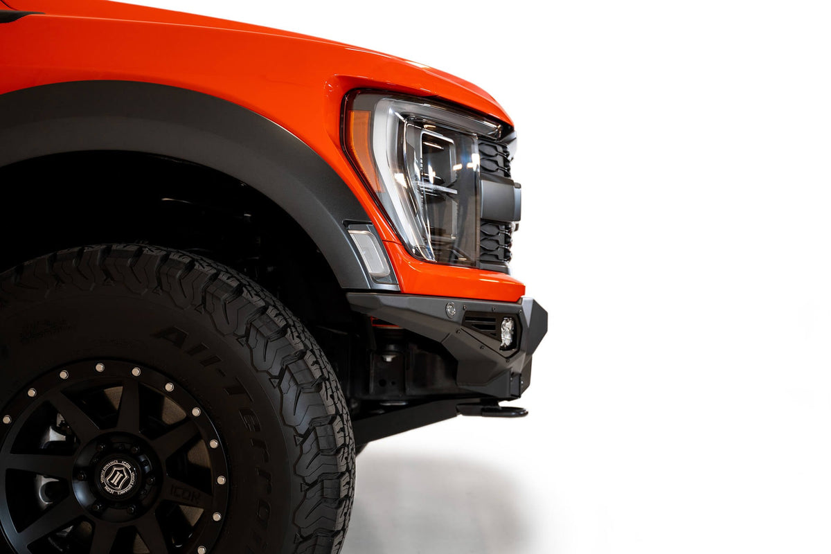2021+ Ford Raptor Bomber Front Bumper Mounts for 3 Baja Designs LP6 Round Lights Addictive Desert Designs