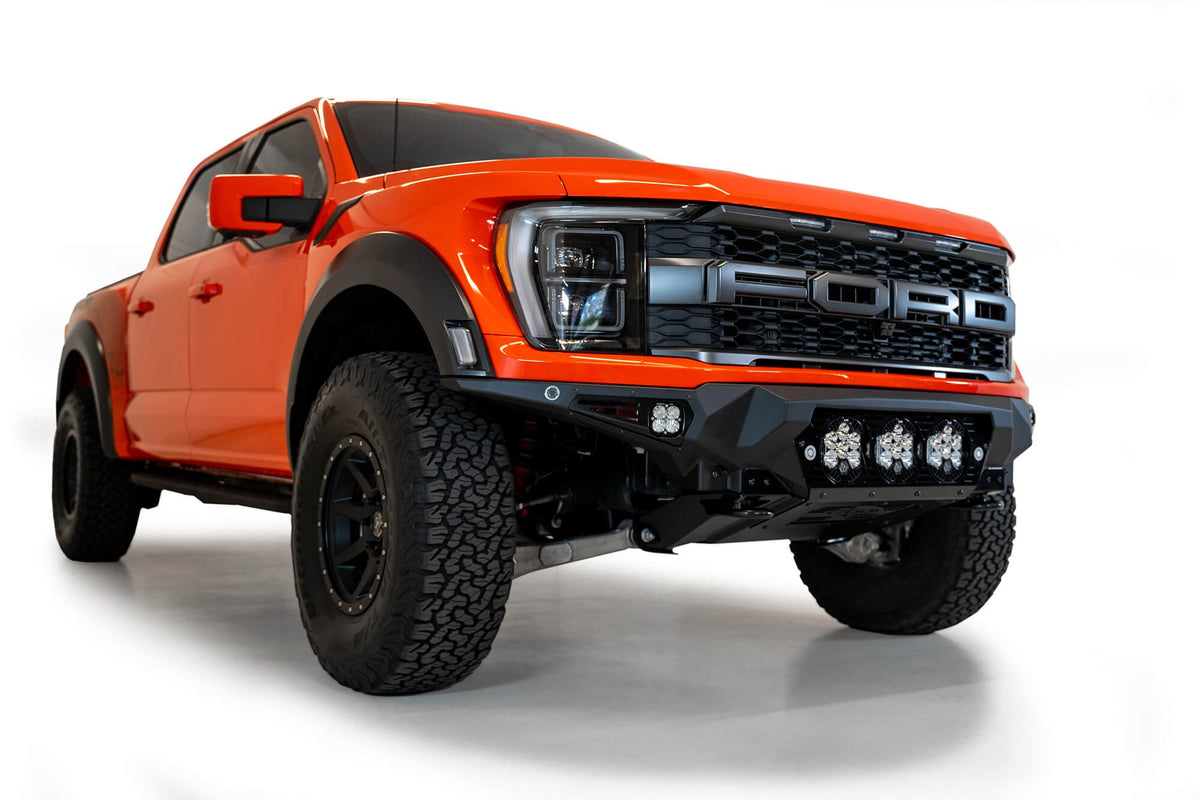 2021+ Ford Raptor Bomber Front Bumper Mounts for 3 Baja Designs LP6 Round Lights Addictive Desert Designs