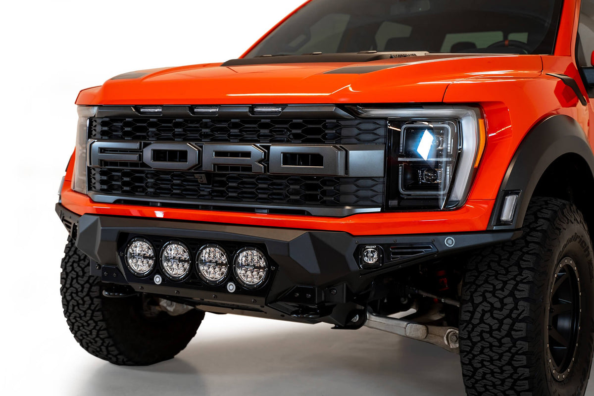 2021+ Ford Raptor Bomber Front Bumper Mounts for 4 rigid 360 6 Inch Round Lights Addictive Desert Designs