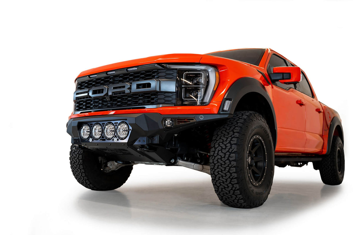 2021+ Ford Raptor Bomber Front Bumper Mounts for 4 rigid 360 6 Inch Round Lights Addictive Desert Designs