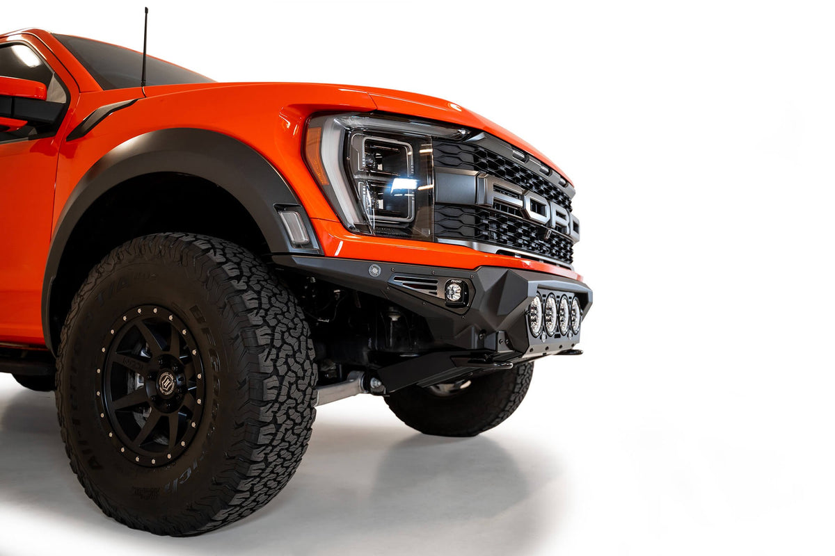 2021+ Ford Raptor Bomber Front Bumper Mounts for 4 rigid 360 6 Inch Round Lights Addictive Desert Designs