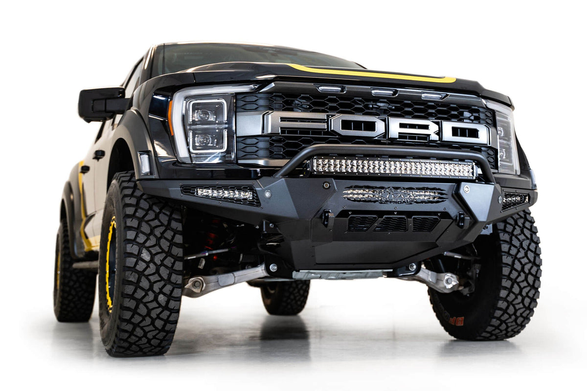 2021+ Ford Raptor HoneyBadger Front Bumper With Top Hoop Addictive Desert Designs