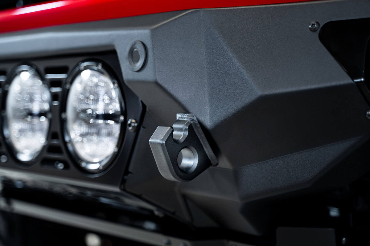 2021+ Ford Bronco Bomber Front Bumper Mounts for three Rigid 360 6 Inch lights Addictive Desert Designs