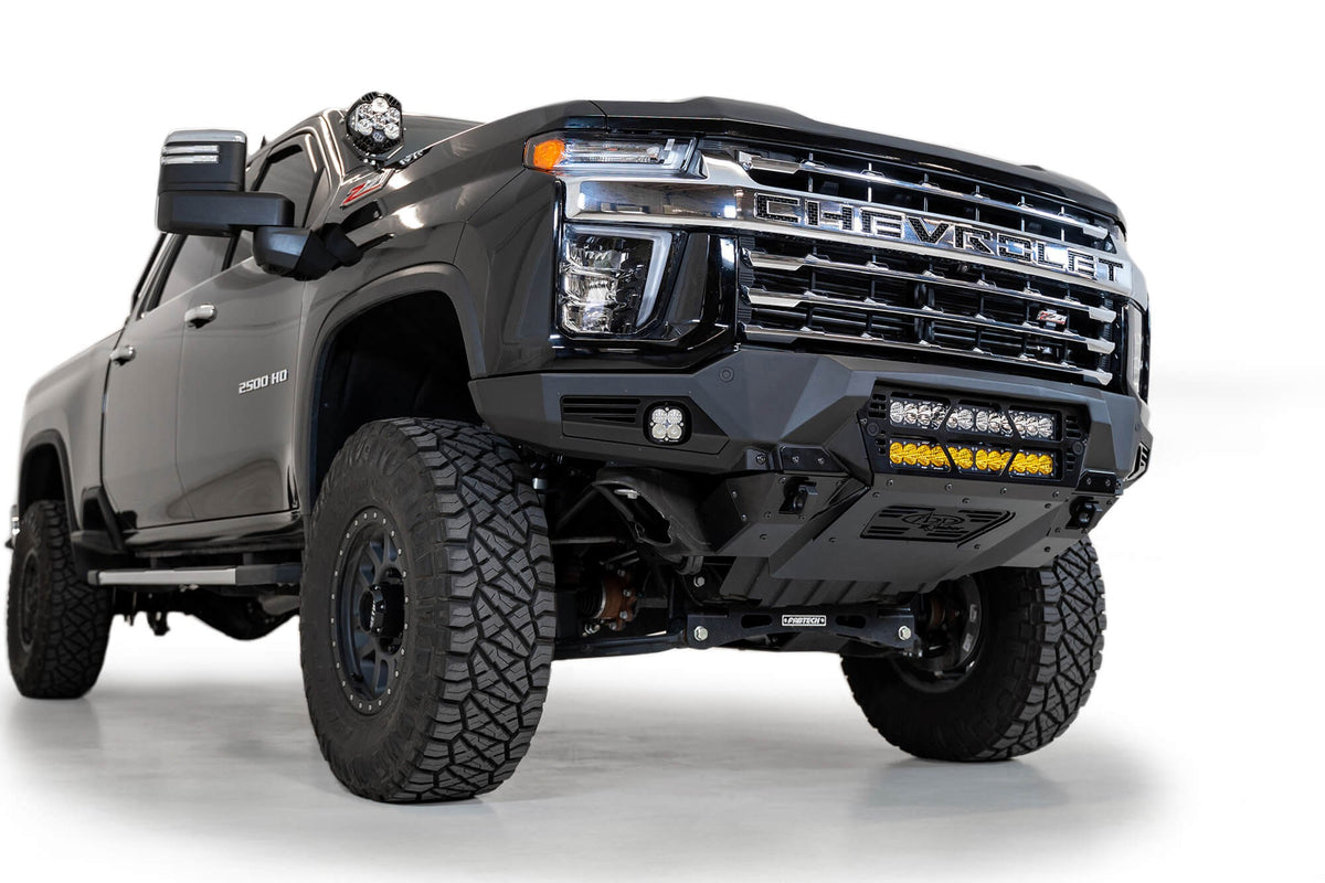 2020-2023 Chevrolet Silverado 2500/3500 Bomber Front Bumper Mounts for two 20 Inch light bars Addictive Desert Designs