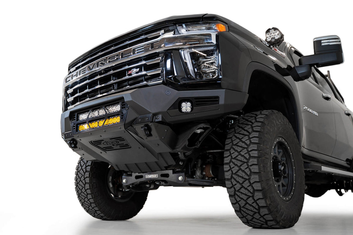 2020-2023 Chevrolet Silverado 2500/3500 Bomber Front Bumper Mounts for two 20 Inch light bars Addictive Desert Designs