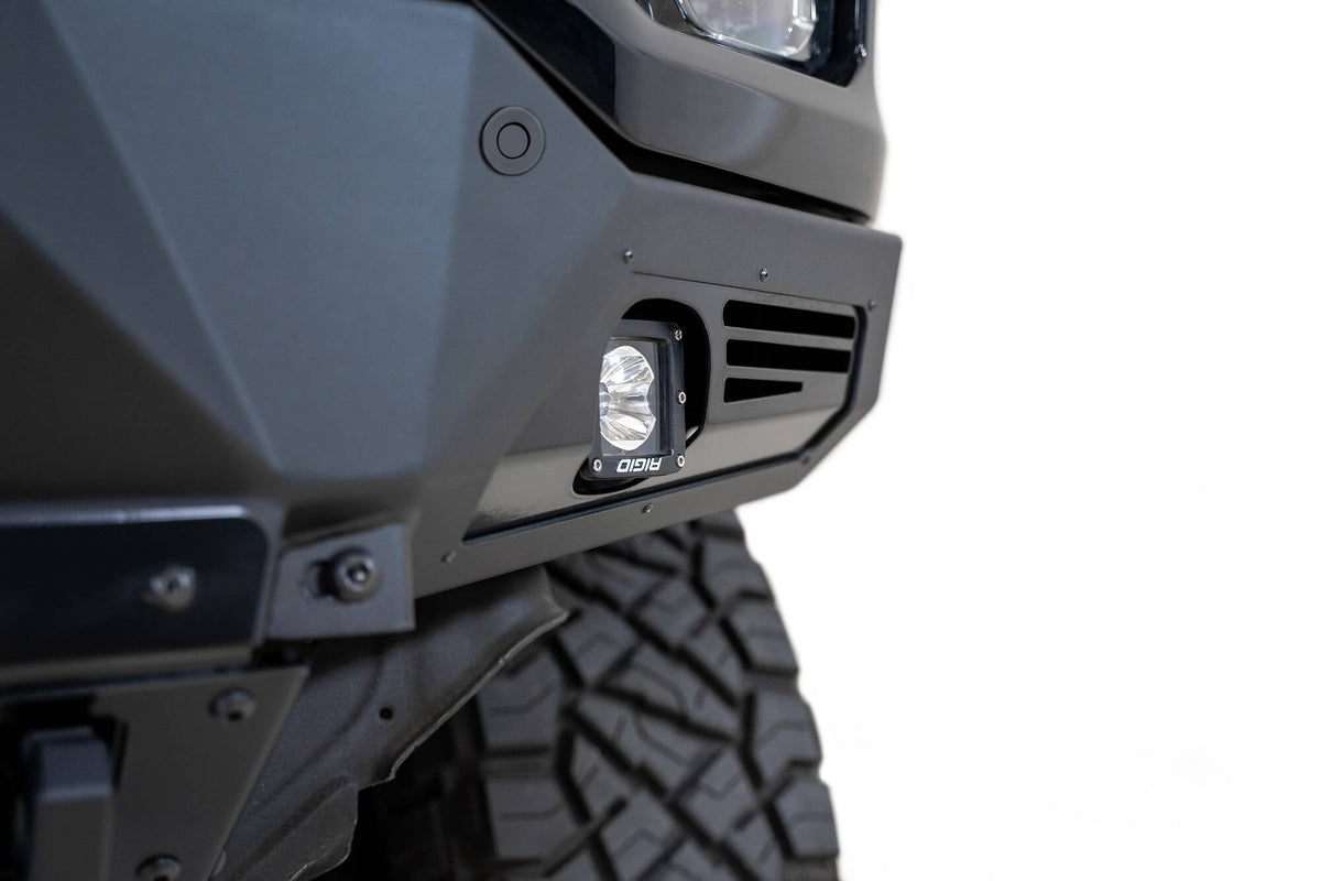 2020-2023 Chevrolet Silverado 2500/3500 Bomber Front Bumper Mounts for 4 rigid 360 6 Inch round lights Addictive Desert Designs