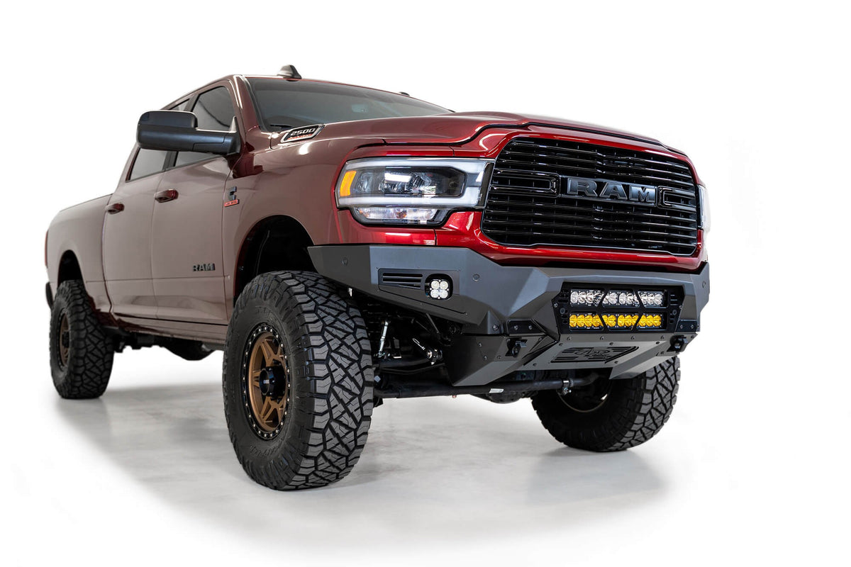 2019-2025 RAM 2500 3500 Bomber Front Bumper Mounts for two 20 inch light bars Addictive Desert Designs