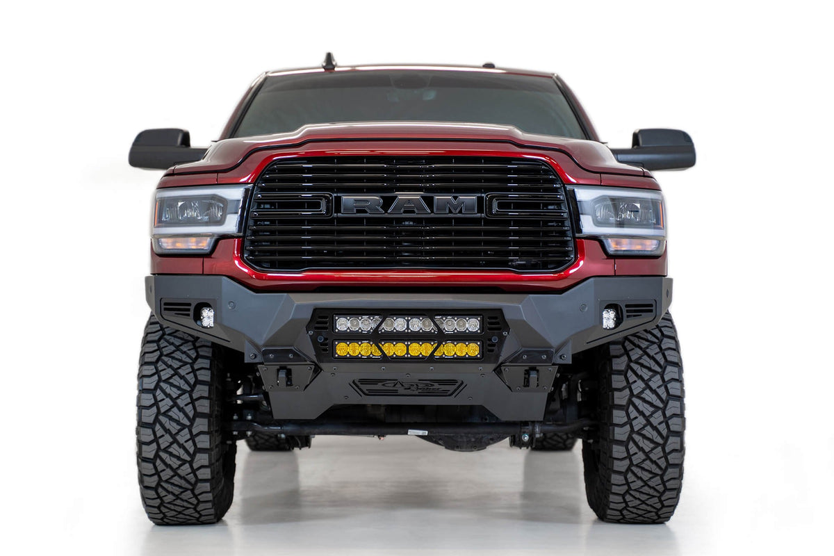 2019-2025 RAM 2500 3500 Bomber Front Bumper Mounts for two 20 inch light bars Addictive Desert Designs