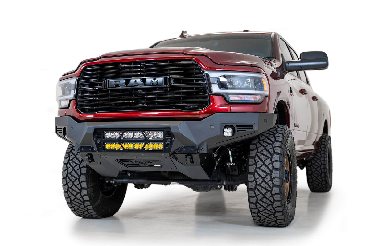 2019-2025 RAM 2500 3500 Bomber Front Bumper Mounts for two 20 inch light bars Addictive Desert Designs