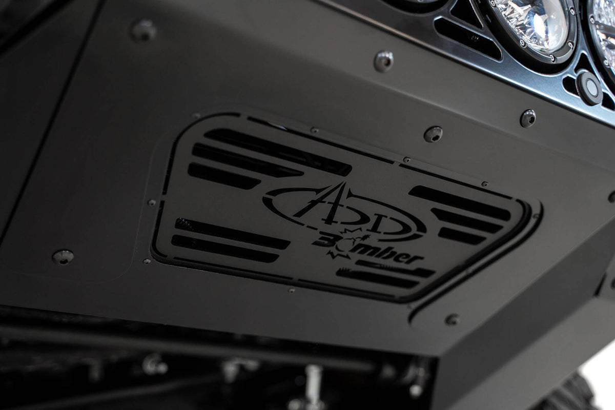 2019-2025 RAM 2500 3500 Bomber Front Bumper Mounts for four rigid 360 6 inch round lights Addictive Desert Designs