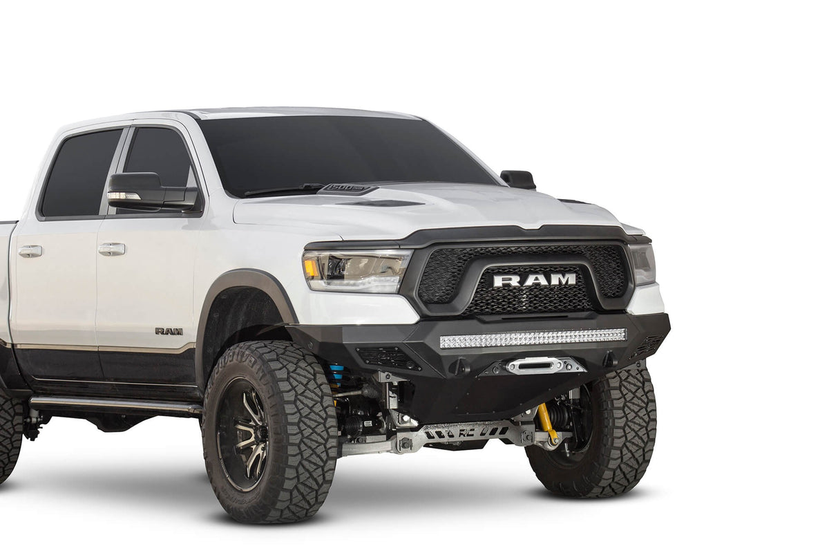2019-2024 RAM Rebel 1500 Stealth Fighter Front Bumper With Winch Mount Addictive Desert Designs