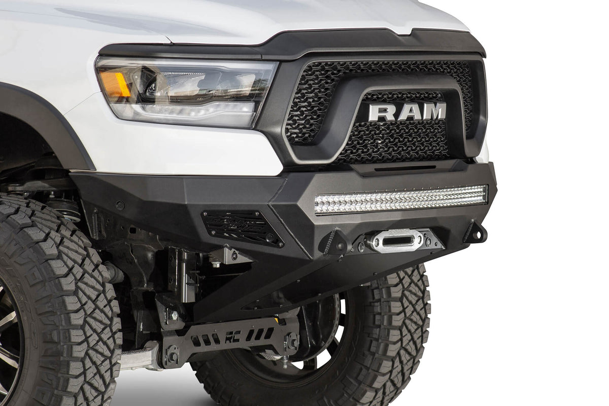 2019-2024 RAM Rebel 1500 Stealth Fighter Front Bumper With Winch Mount Addictive Desert Designs