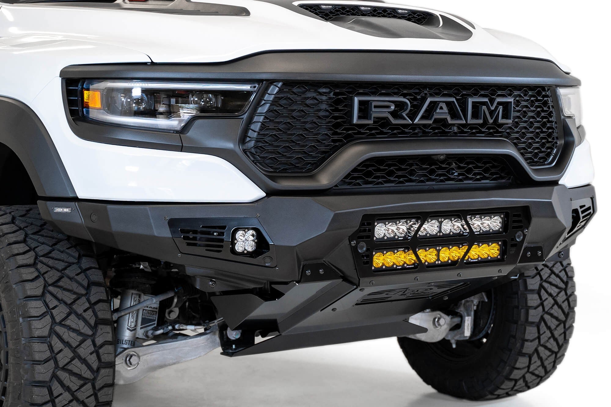 2021-2024 RAM 1500 TRX Bomber Front Bumper Mounts for two 20 Inch light bars Addictive Desert Designs