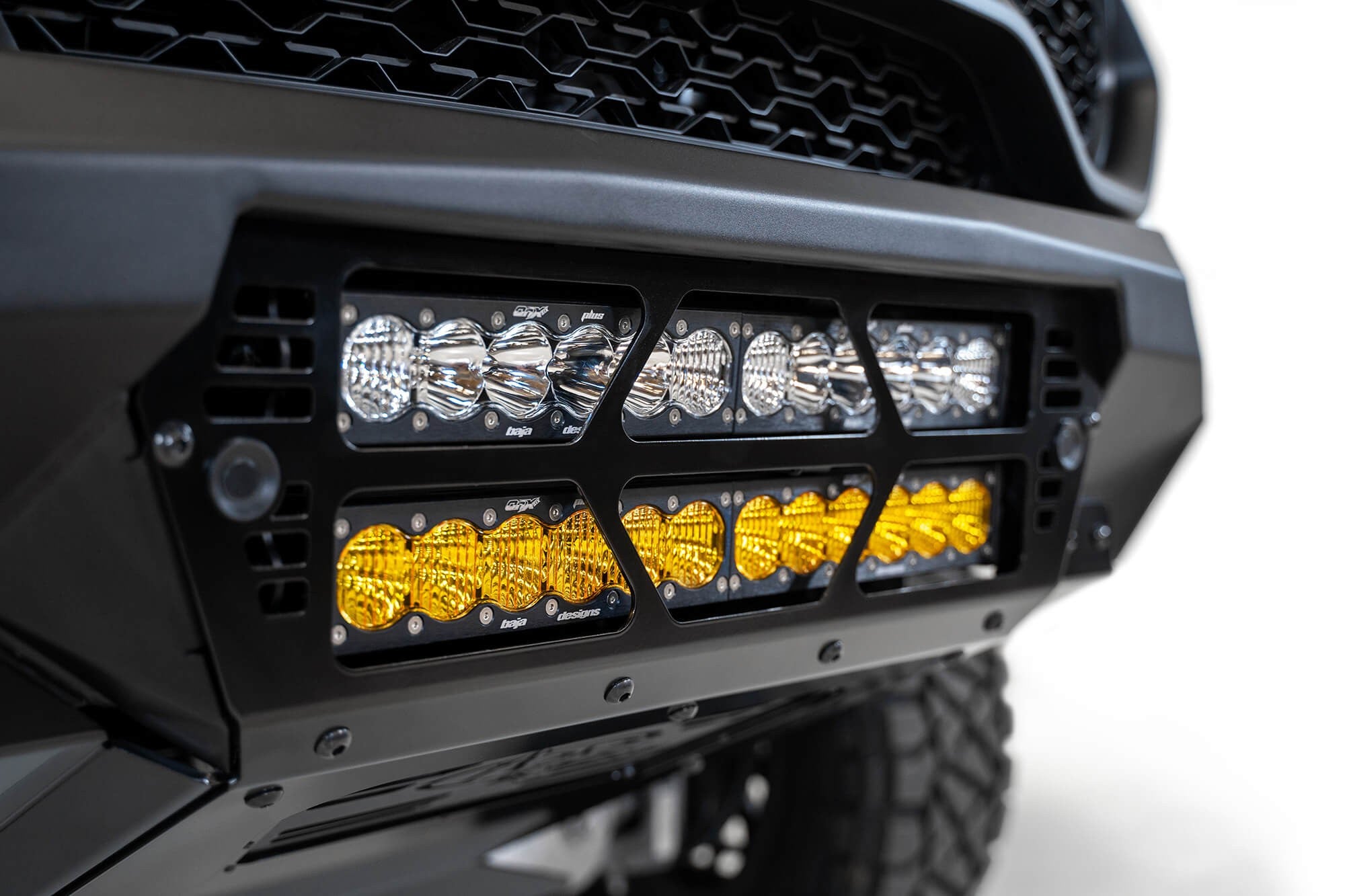2021-2024 RAM 1500 TRX Bomber Front Bumper Mounts for two 20 Inch light bars Addictive Desert Designs