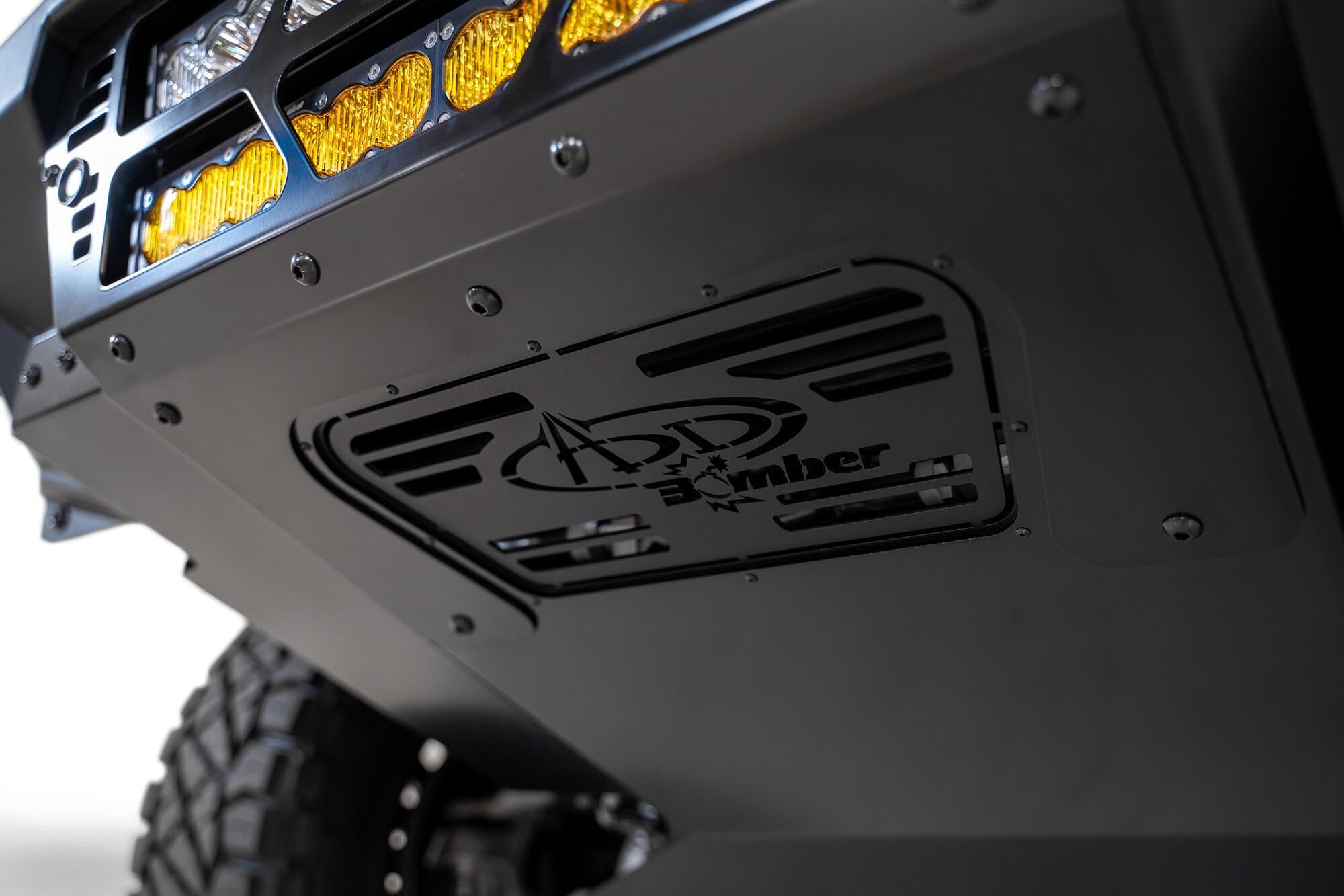 2021-2024 RAM 1500 TRX Bomber Front Bumper Mounts for two 20 Inch light bars Addictive Desert Designs