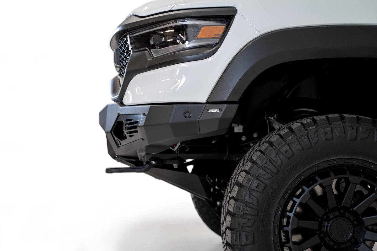 2021-2024 RAM 1500 TRX Bomber Front Bumper Mounts for 3 Baja Designs LP6 round lights Addictive Desert Designs