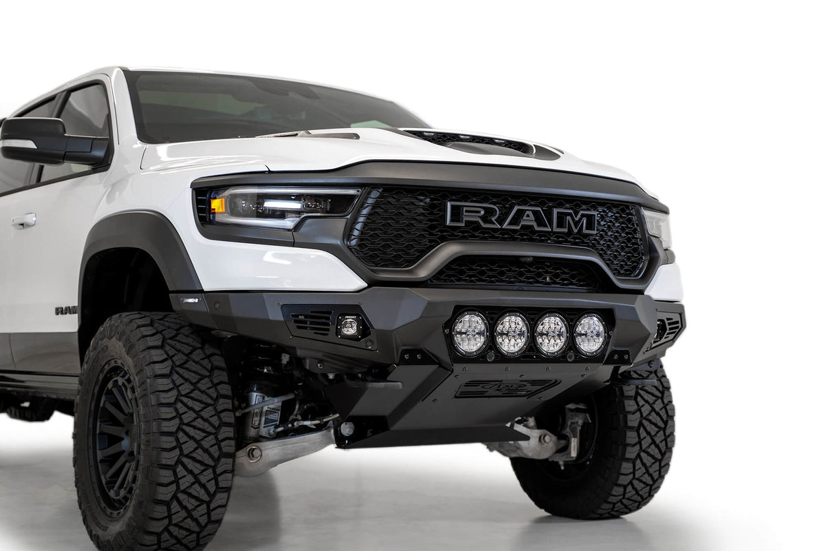 2021-2024 RAM 1500 TRX Bomber Front Bumper Mounts for 4 rigid 360 6 Inch round lights Addictive Desert Designs