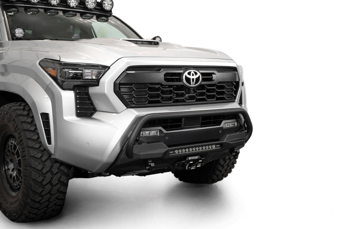 2024-2025 Toyota Tacoma Stealth Center Mount Winch Front Bumper With Top Hoop Addictive Desert Designs