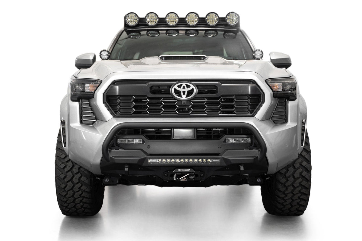 2024-2025 Toyota Tacoma Stealth Center Mount Winch Front Bumper With Top Hoop Addictive Desert Designs