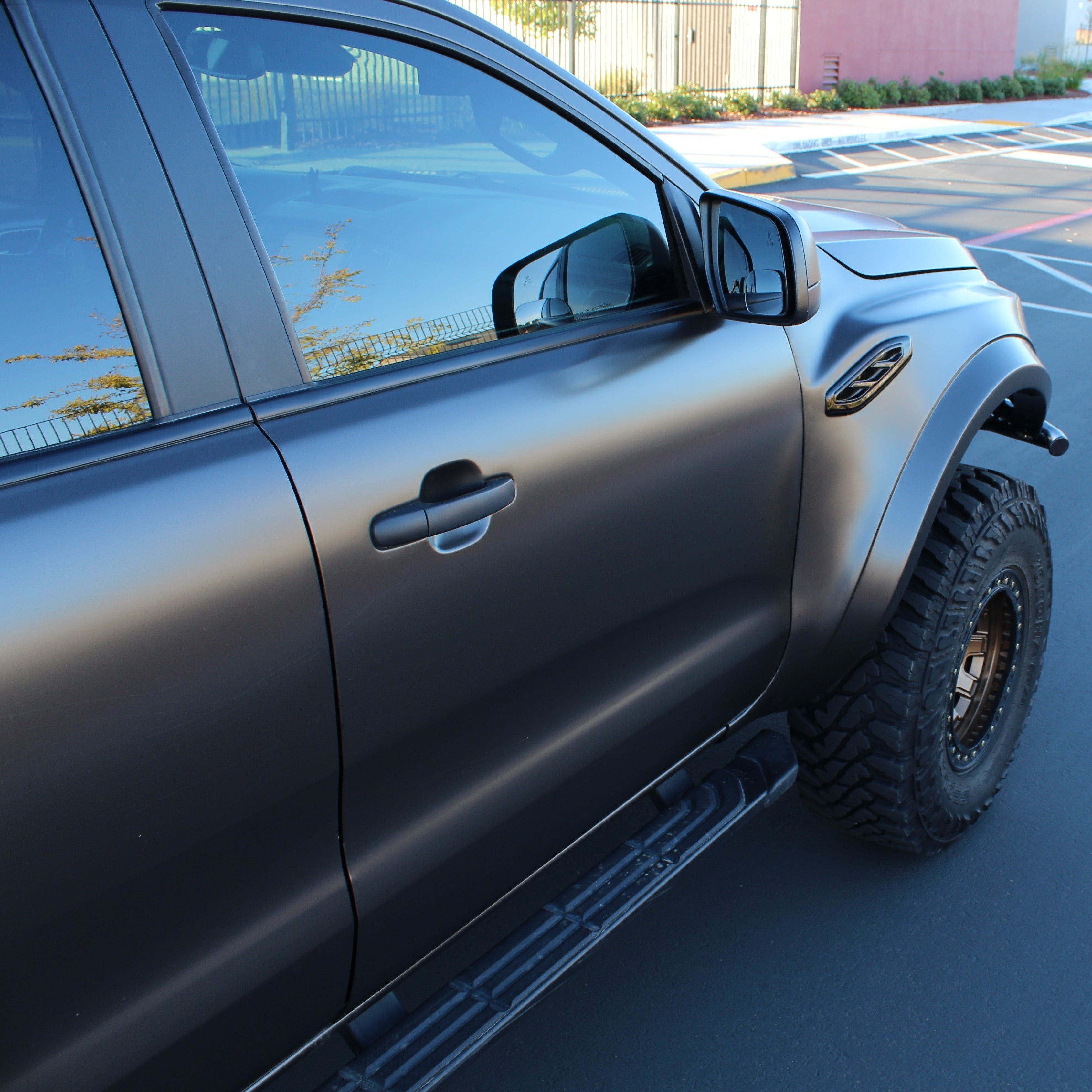 2019-2023 Ford Ranger fenders showcasing a sleek matte finish and rugged design for enhanced offroad performance.