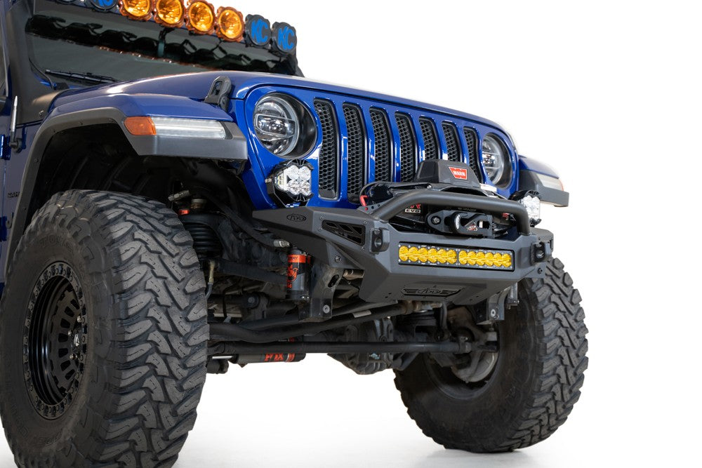 2018-2025 Jeep JL JLU JT Wrangler, Gladiator Rock Fighter Front Bumper Addictive Desert Designs