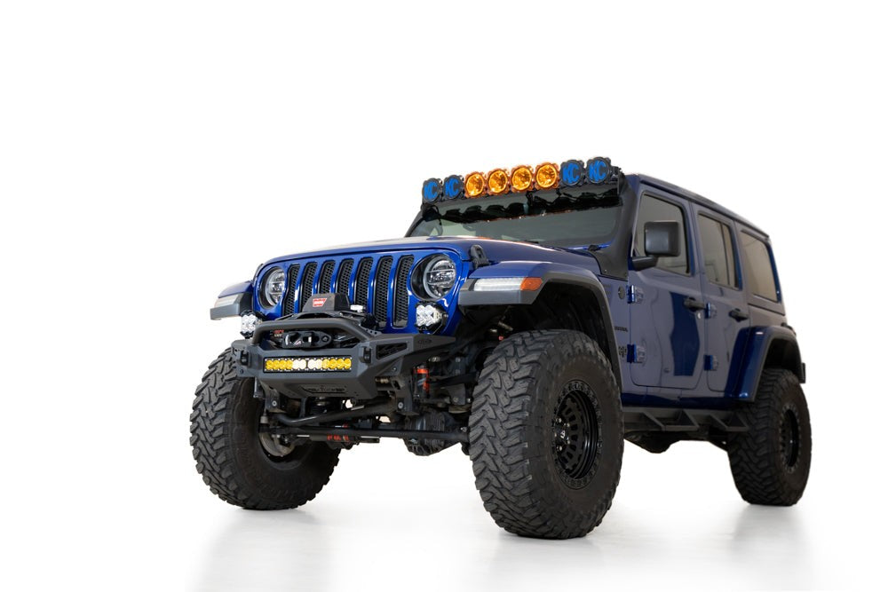 2018-2025 Jeep JL JLU JT Wrangler, Gladiator Rock Fighter Front Bumper Addictive Desert Designs