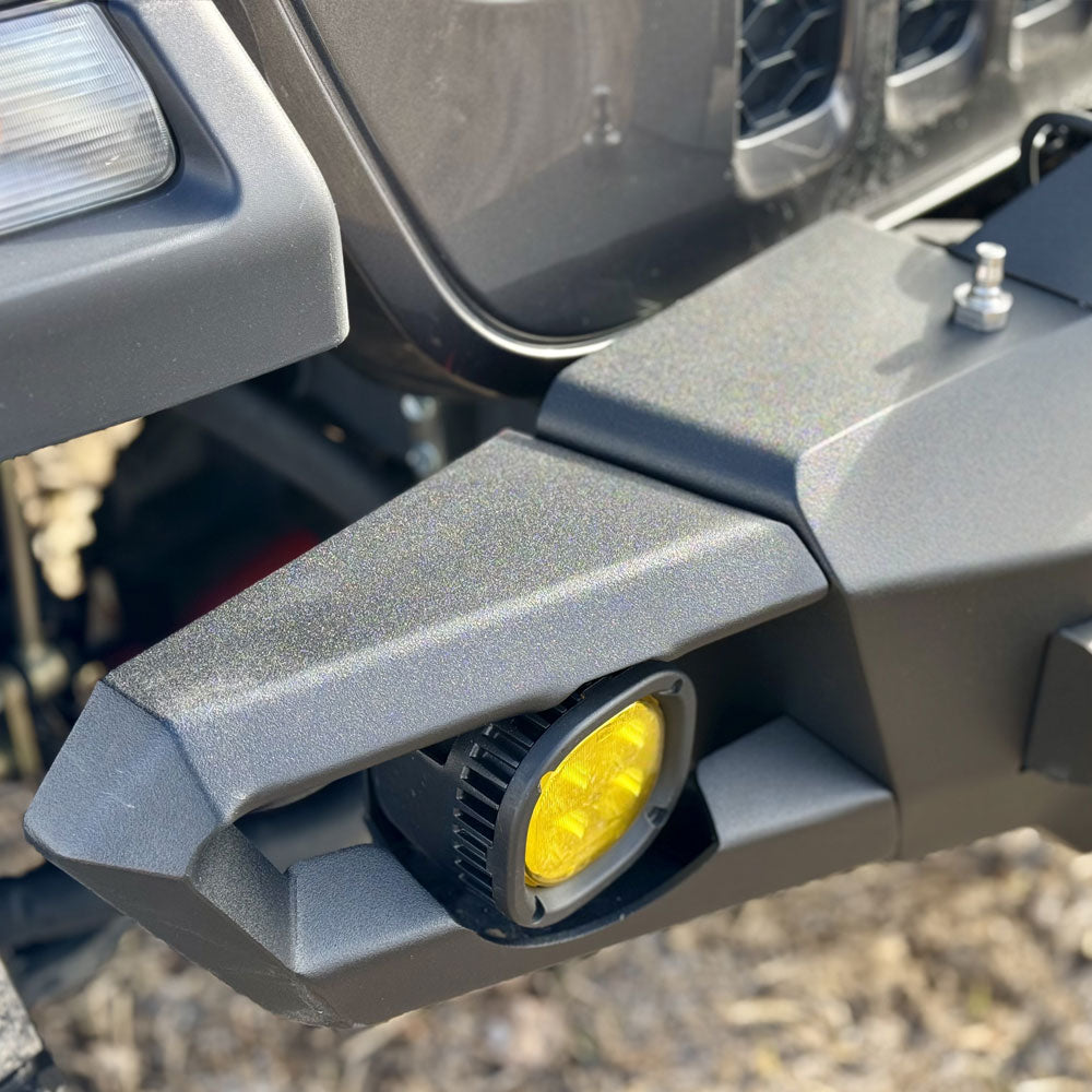 Mid Front Bumper With Winch Plate For 18-25 Jeep Wrangler JL 2-4 Door 20-25 Gladiator Rock Slide Engineering