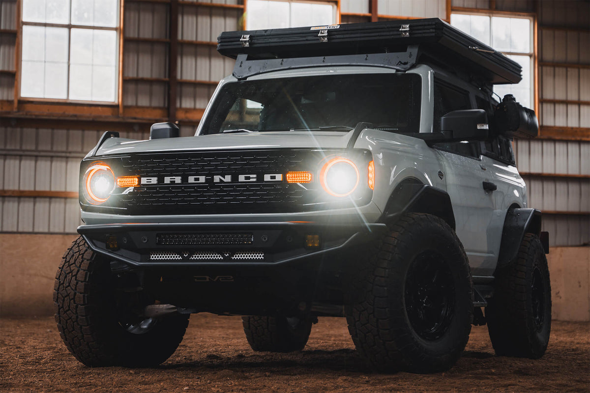 2021 2025 Ford Bronco Competition Series Front Bumper DV8 Offroad