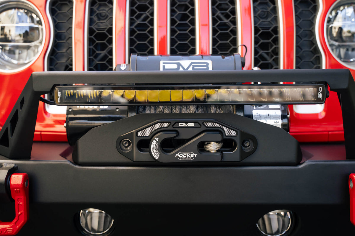 2007 2025 Jeep GladiatorJT Wrangler JK JKU JL JLU Stubby Front Bumper With Plated Bull Bar DV8 Offroad