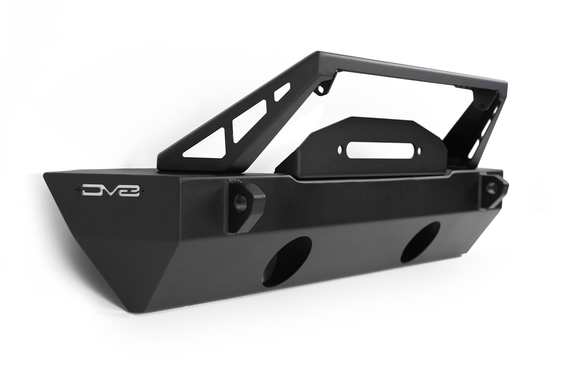 2007 2025 Jeep GladiatorJT Wrangler JK JKU JL JLU Stubby Front Bumper With Plated Bull Bar DV8 Offroad