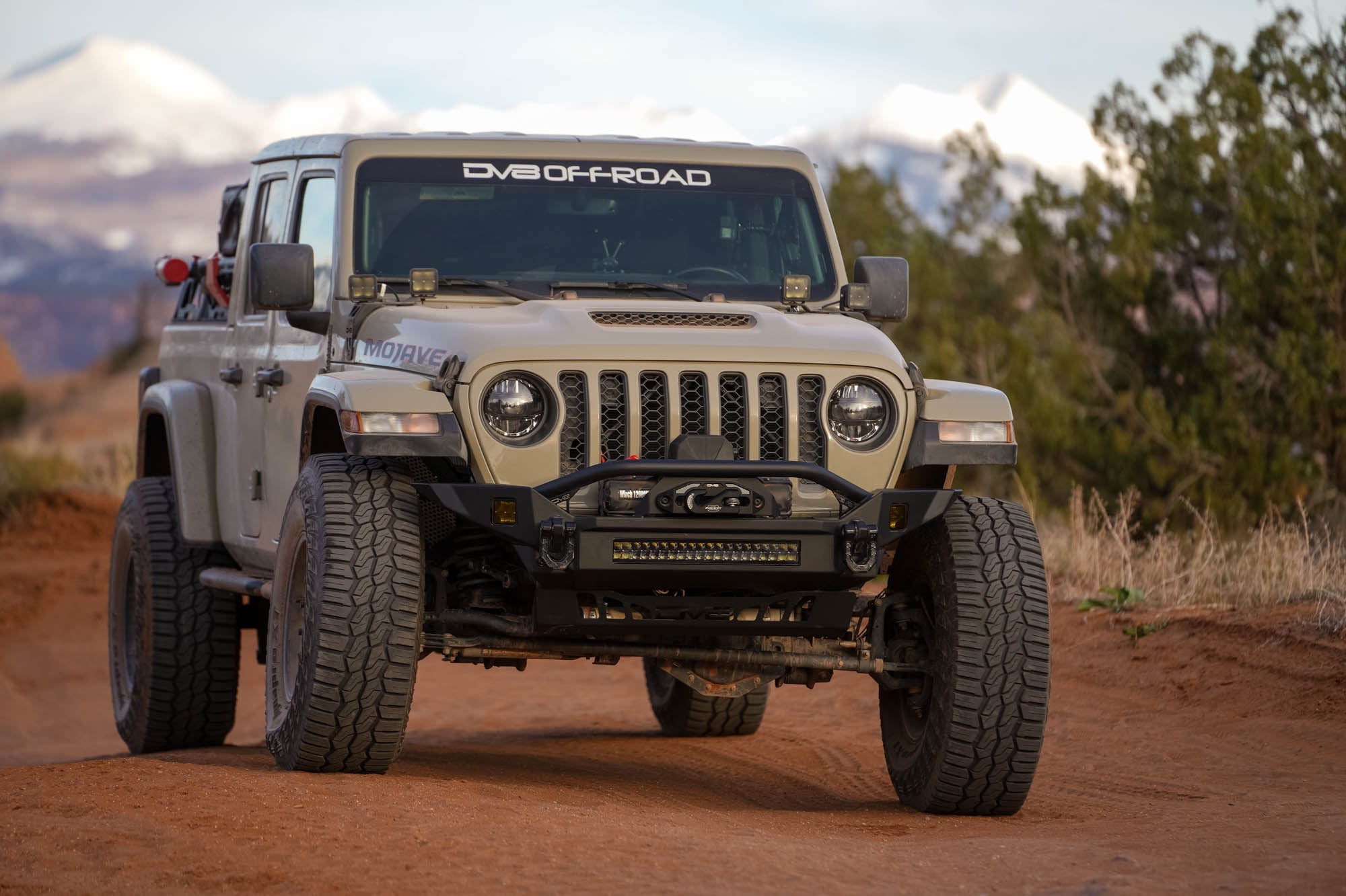 2007 2025 Jeep GladiatorJT Wrangler JK JKU JL JLU Fs 7 Mid Width Winch Front Bumper DV8 Offroad