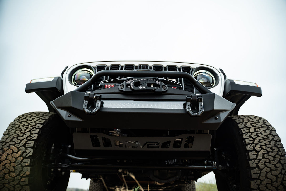 2007 2025 Jeep GladiatorJT Wrangler JK JKU JL JLU Fs 1 Series Stubby Front Bumper DV8 Offroad