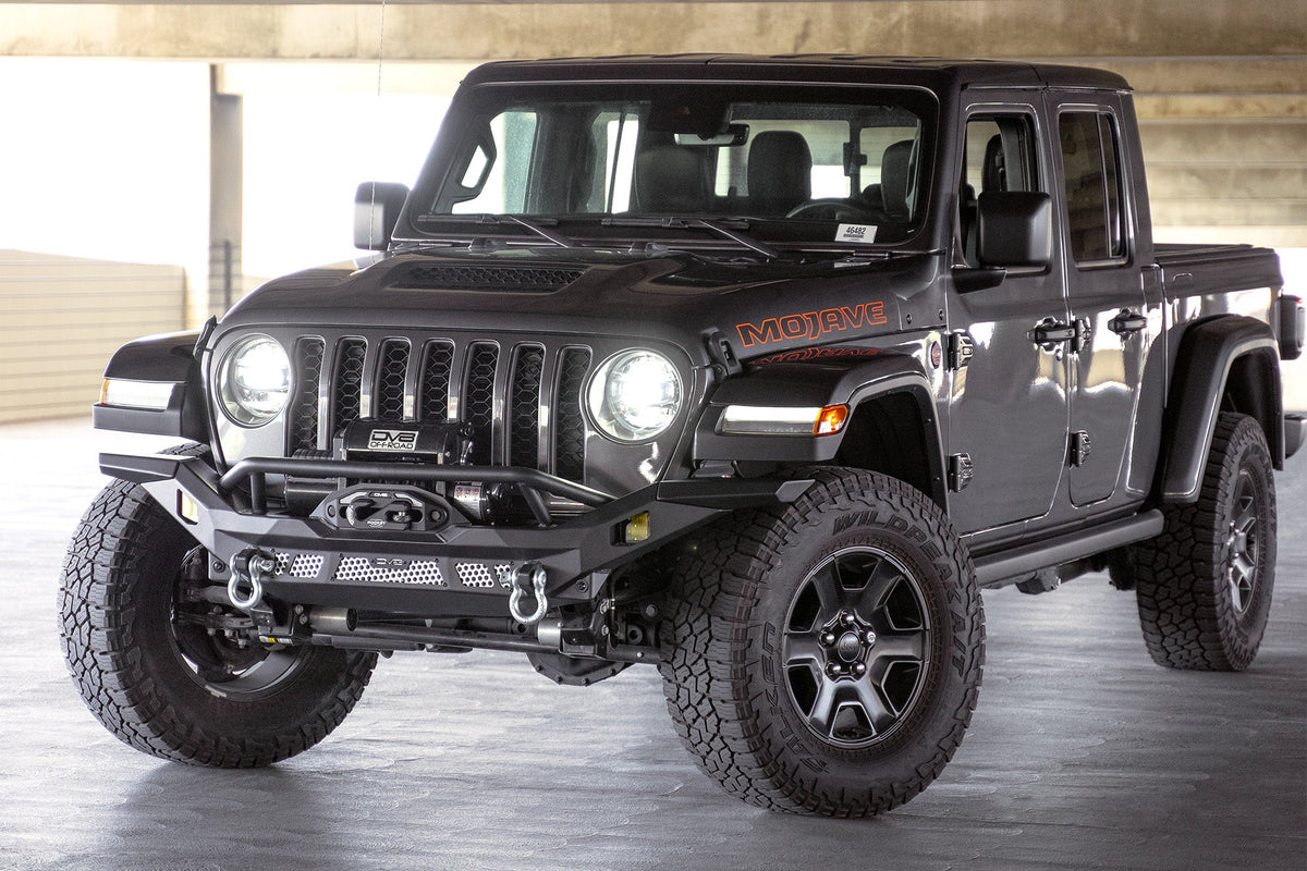 2007 2025 Jeep GladiatorJT Wrangler JK JKU JL JLU Mto Series Front Bumper DV8 Offroad