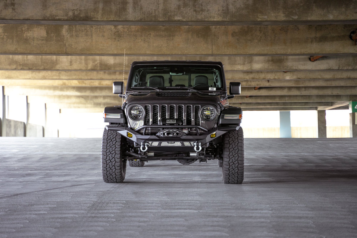 2007 2025 Jeep GladiatorJT Wrangler JK JKU JL JLU Mto Series Front Bumper DV8 Offroad
