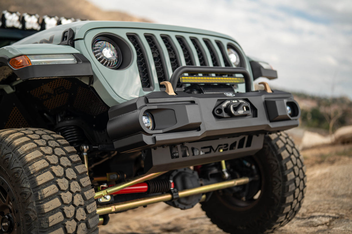 2018 2025 Jeep Wrangler JL & 2020 2025 Gladiator JT OE Plus Front Bumper DV8 Offroad