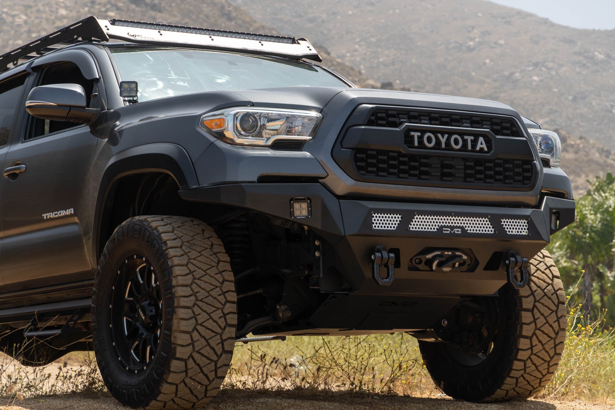 2016 2023 Toyota Tacoma Mto Series Winch Front Bumper DV8 Offroad