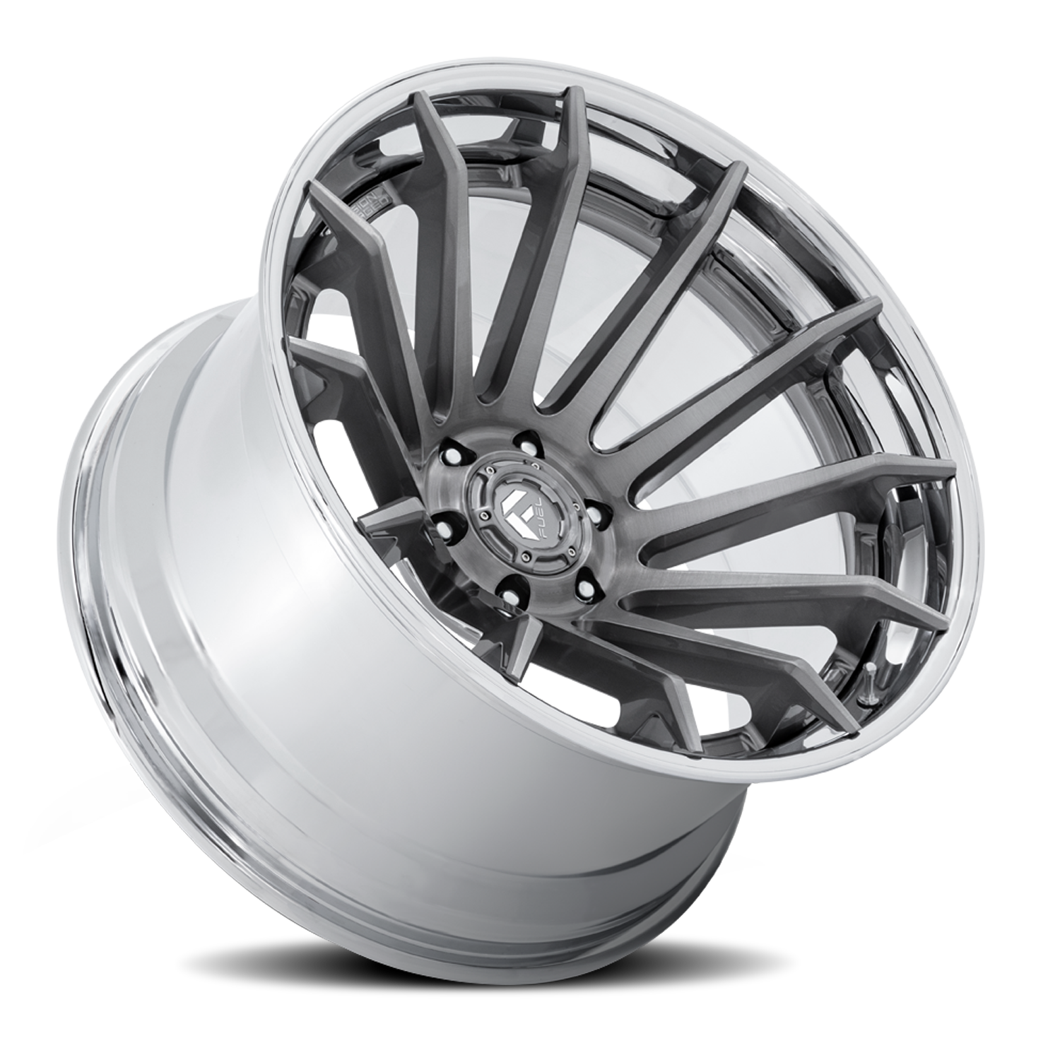 Aluminum Wheels 22X12 Burn FC403AP 6 On 139.7 Platinum Silver Chrome Lip 106.1 Bore -44 Offset Fuel Off Road Wheels