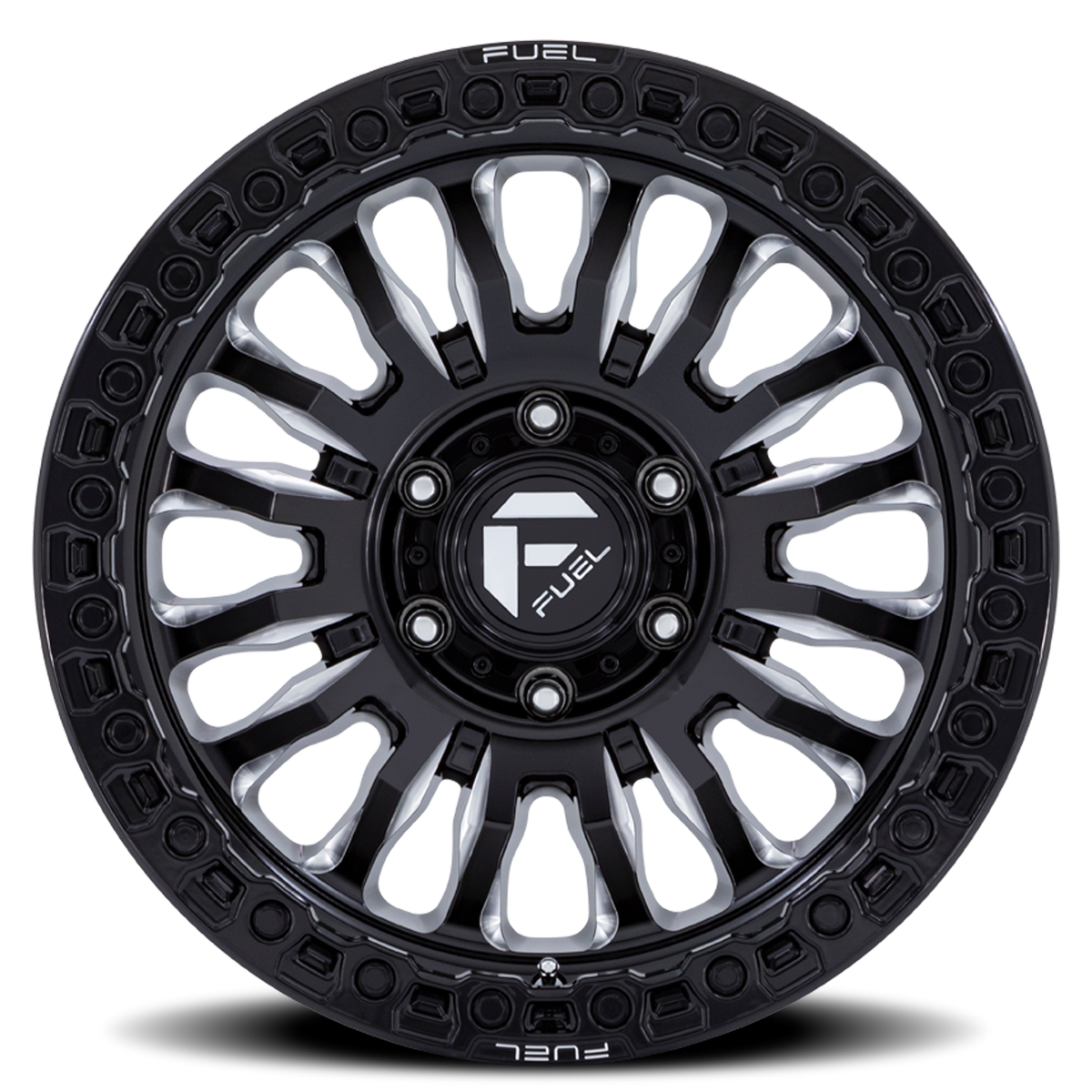 Aluminum Wheels 17X9 Rincon SBL FC857BE 8 On 165.1 Gloss Black Milled 125.1 Bore -12 Offset Fuel Off Road Wheels