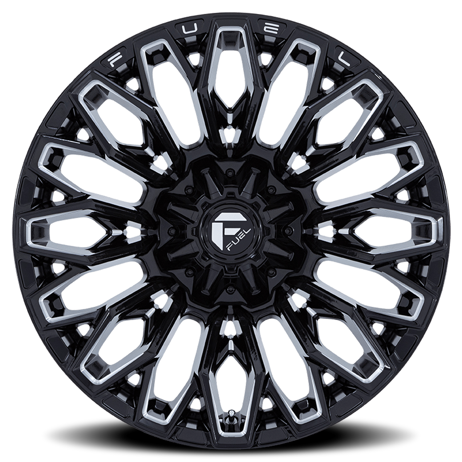 Aluminum Wheels 22X12 Strike FC865 BE 8 On 165.1 Gloss Black Milled 125.1 Bore -44 Offset Fuel Off Road Wheels