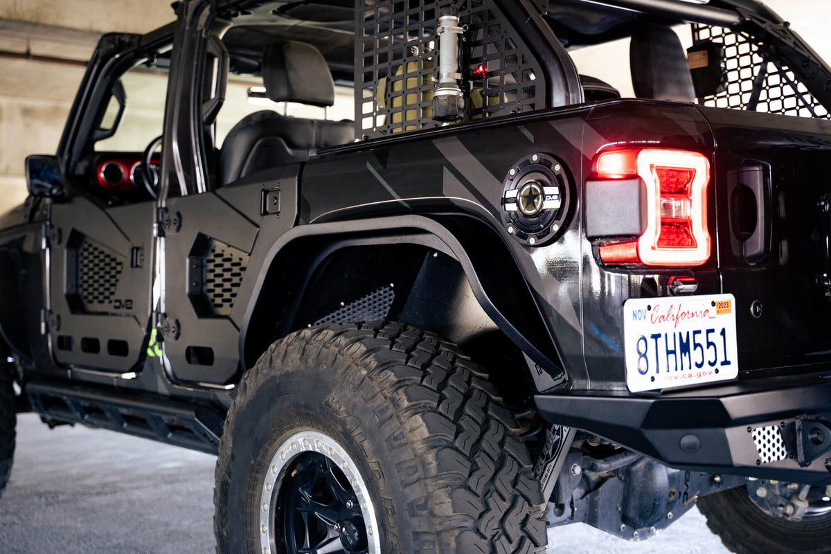 2018 2025 Jeep Wrangler JL JLU Slim Fender Flares DV8 Offroad