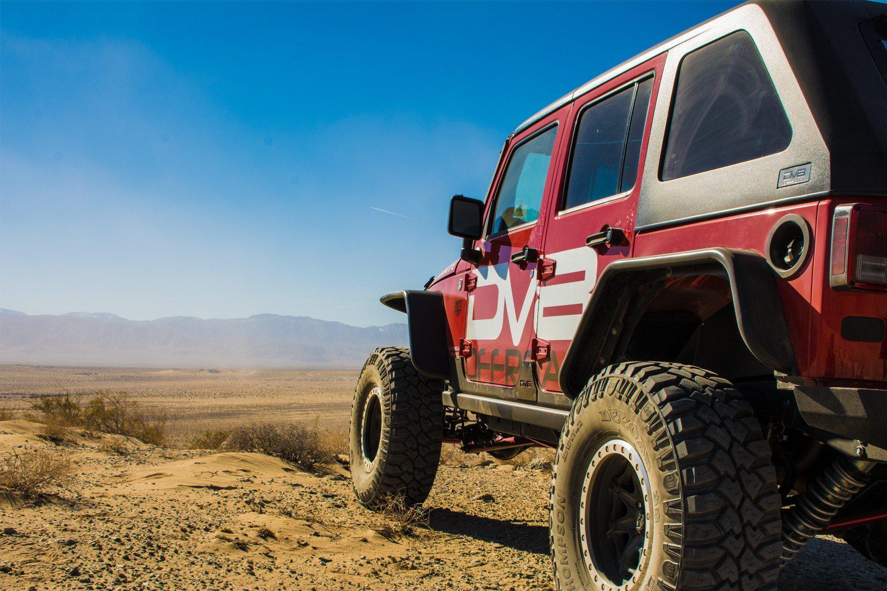 2007 2018 Jeep Wrangler JK JKU Wide Fender Flares Front and Rear DV8 Offroad