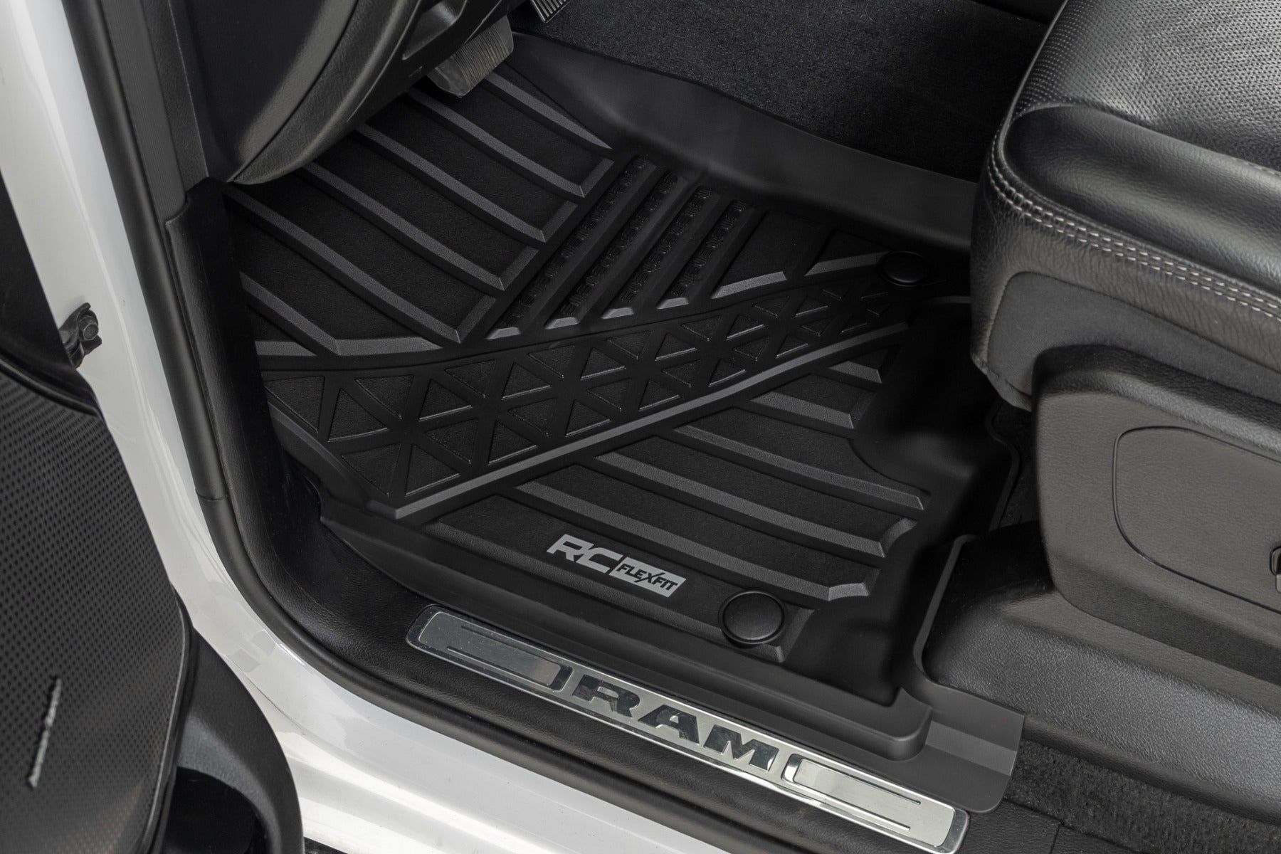 Flex-Fit Floor Mats FR & RR Crew Ram 1500 (19-24)/1500 TRX (21-24) Rough Country