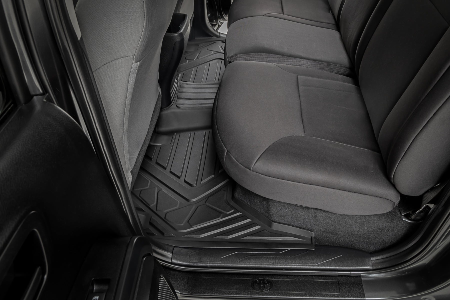 Flex-Fit Floor Mats Front and Rear Toyota Tacoma 2WD/4WD (2016-2023) Rough Country