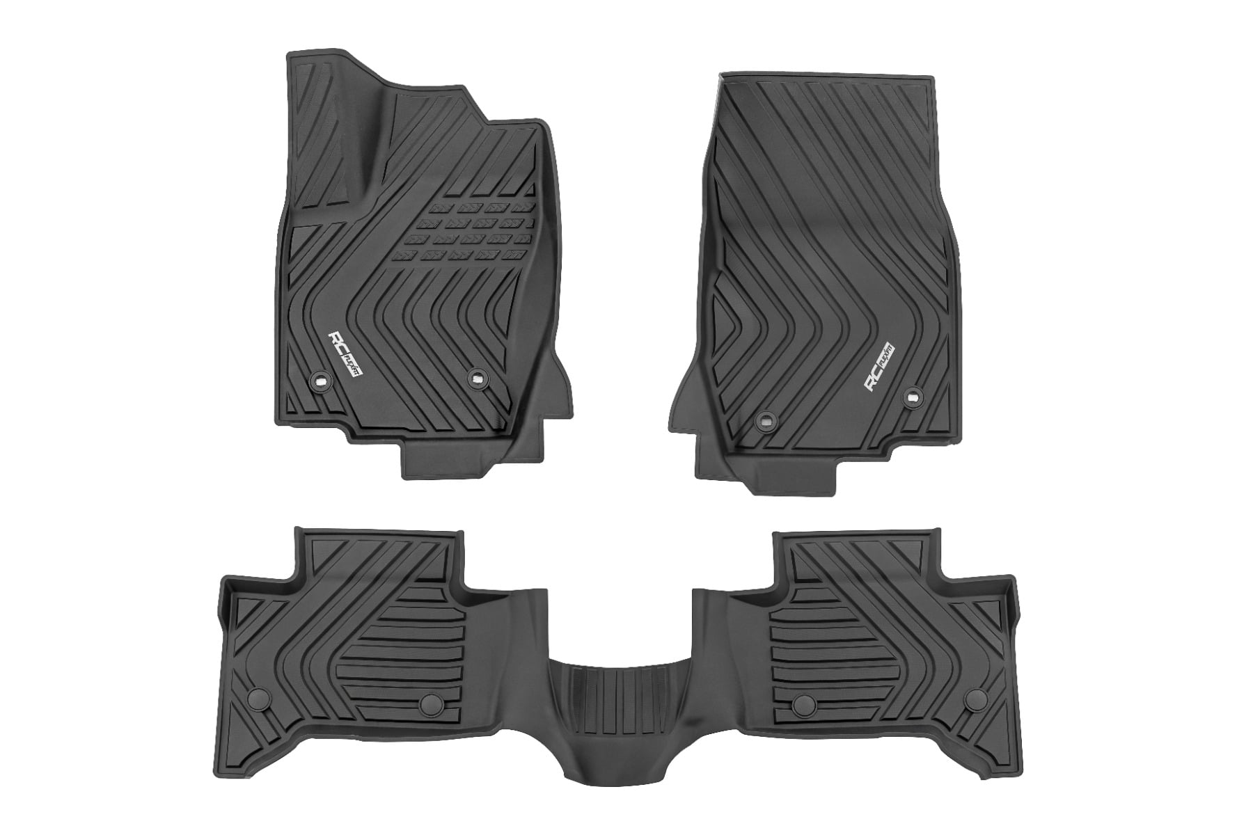 Flex-Fit Floor Mats FR & RR Toyota Land Cruiser 4WD (2024-2026) Rough Country