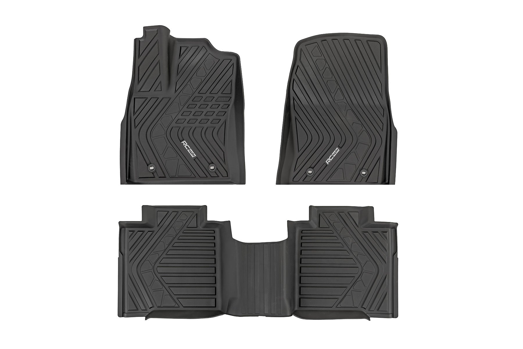 Flex-Fit Floor Mats FR & RR CrewMax Toyota Tundra 2WD/4WD (2022-2026) Rough Country