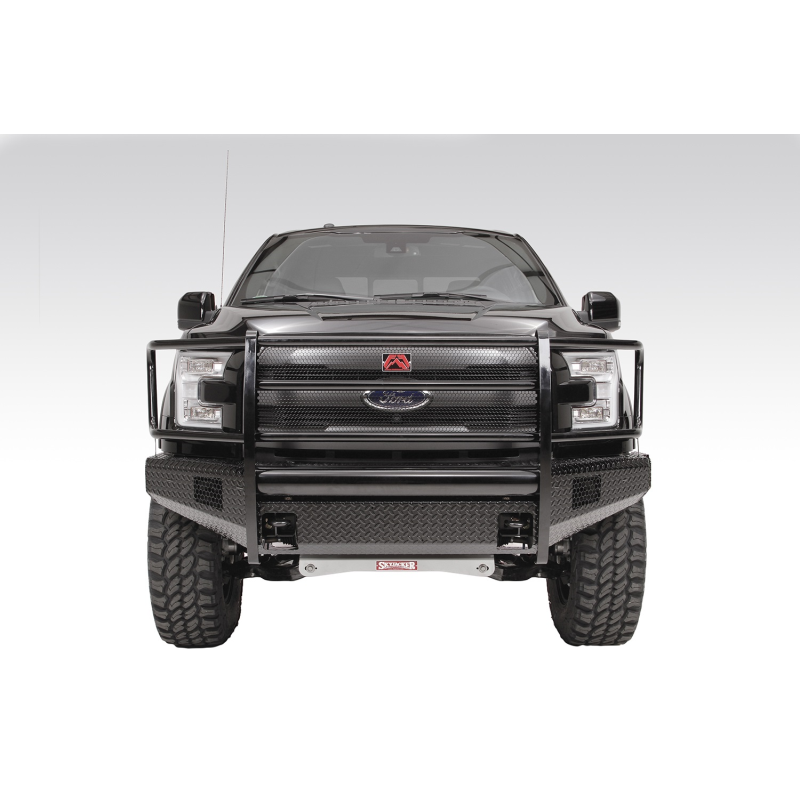 Fab Fours Black Steel Front Ranch Bumper w/ Grille Guard Model FF09-K1960-1